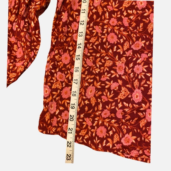 Lucky Red Pink Floral Button Blouse - Picture 3 of 5